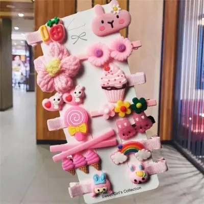 Picture of 14 Pcs Korean Hair Clip Set Baby Girl Hair Clip Set