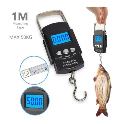 Picture of Digital Hanging Weight Scale, Portable Hanging Electronic Hook Scale-Black - Weight Machine Digital