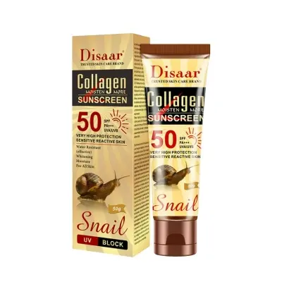 Picture of Disaar Snail Collagen Sunscreen Cream SPF50 PA+++ 50gm