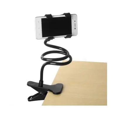 Picture of Clip Mobile Phone Holder Stand 360 Flexible Clip Base Smartphone Holder 360 Rotate for Live Streaming Shoot Video Black