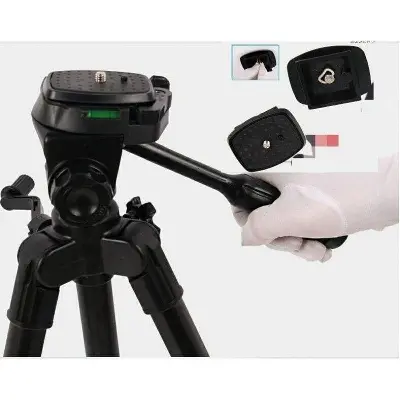 Picture of DIGIPOD TR472 Compact Lightweight Aluminum Flexible Digital Camera Camcorder Tripod for Canon Nikon Sony Fuji Olympis Panasonic Black