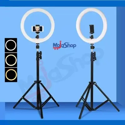 Picture of 10'' Ring Light with 7Fit Light Stand Photo Studio Camera Makeup for Smartphone YouTube Facebook live Video Black