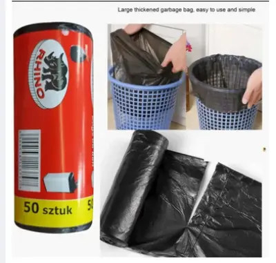 Picture of Garbage bags on roll 50pcs For lite use - Black