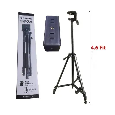 Picture of Tripod 380A For phone Camera Stand with phone holder Black