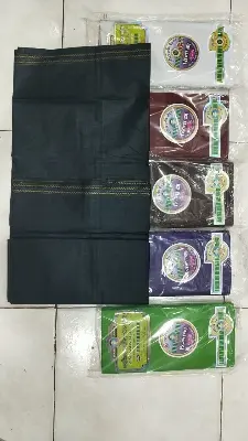 Picture of Black Lungi Black Lungi 5 Hands Full Black Brand  5 Hands Cotton Lungi Full Black Quality Lungi - Black