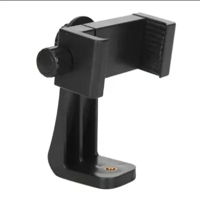 Picture of Tripod Mount Phone Clip Vertical Bracket 360 Degree Rotating Tripod Adapter Black