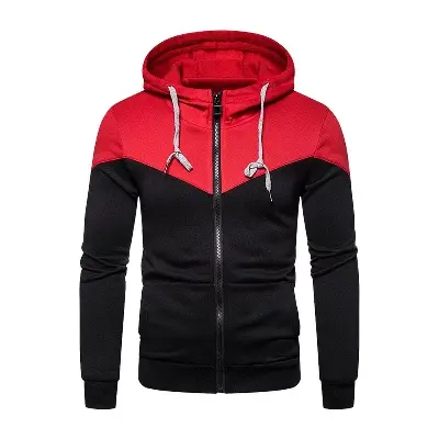 Picture of Hoodie Jacket For Men Black and Red Black and Red