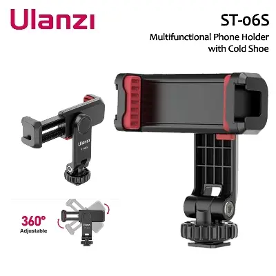 Picture of Ulanzi ST-06S Multi-function Cold Shoe Phone Holder Black
