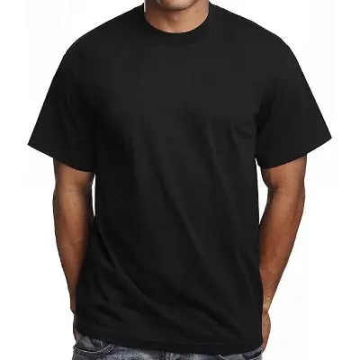 Picture of Half Sleeve T-Shirt for Men-Black Black