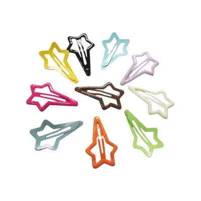 Picture of 10 pcs New Cute girls clip Colorful Heart design Shape Fashion Kids Hair Accessories