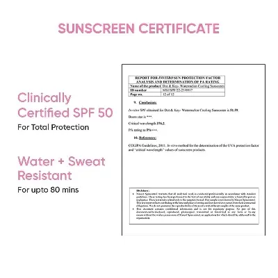 Picture of Dot & Key Watermelon Hyaluronic Cooling Sunscreen SPF 50 PA+++ for Oily, 50g - Multicolor
