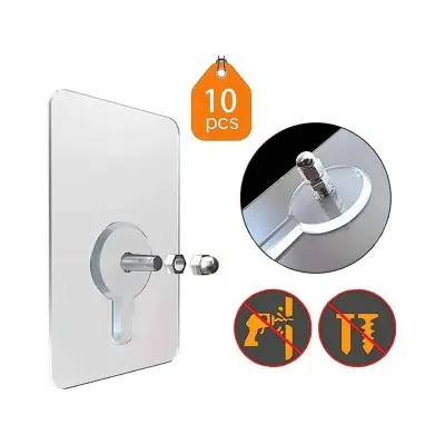 Picture of Hook Non-Marking Screw 10Pcs Punch-Free Wall Stickers Home Seamless Nail With Nut And Nut Cap