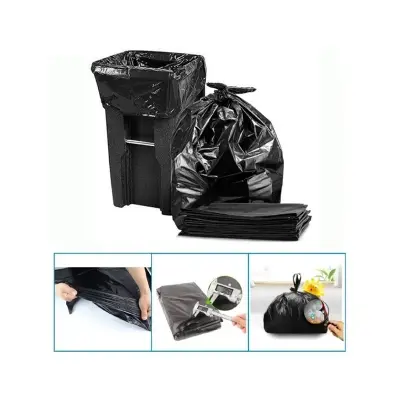 Picture of Garbage Bag (12" X 16") 20 Piece / Trash Bag / Waste Bag / Moylar Bag / Poly Bag Black ময়লা ফেলার ব্যাগ প্রিমিয়াম কোয়ালিটি কালো (12 ইঞ্চি X 16 ইঞ্চি ) 20 পিস