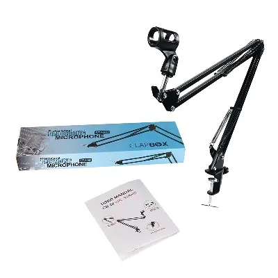 Picture of Professional Recoding Microphone Stand Suspension Scissor Arm For Dynamic and Condenser Mic Black