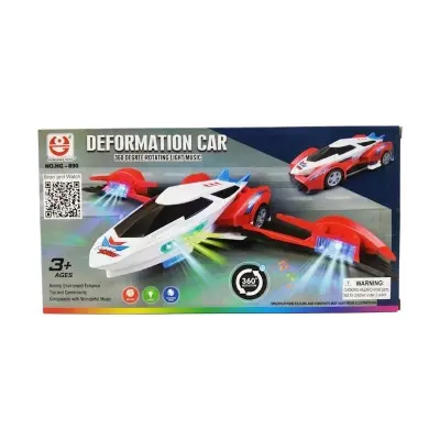 Picture of Deformation Car 360 Degree Rotating Light Music Car And Airplane