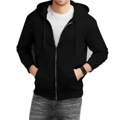 Picture of Stylish Hoodie / Jacket For Men - Black Black