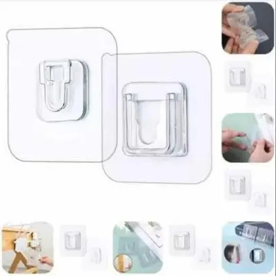 Picture of 10Pair Double Sided Wall Adhesive Hook Socket Holder