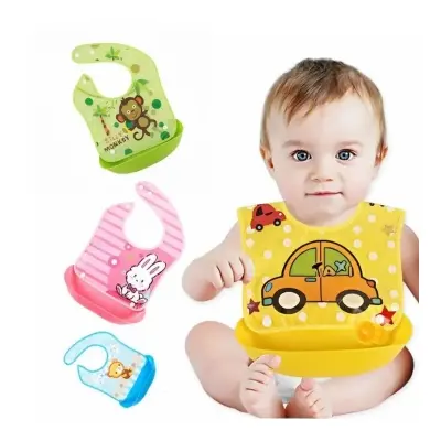 Picture of Plastic Bibs For Babies 1 pcs - Multicolor