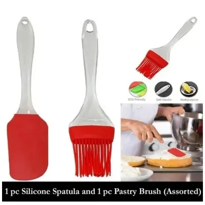 Picture of Silicone Spatula and Pastry, cake and oil Brush Set 2 pcs