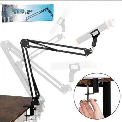 Picture of Professional Recordng Microphone Stand Suspension Scissor Arm For Dynamic and Condenser Mic Black