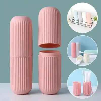 Picture of Portable Toothbrush Toothpaste Storage Case/ Tooth Brushes Case/Wash Mouth Cup Set/Dust-proof Tooth Brushes Protector/ Brush Holder