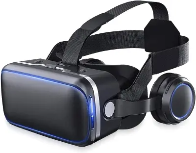 Picture of 3D Glasses Box VR Headset Shinecon G04E Helmet Virtual Reality Goggles With Headphone PK BOBOVR Z4 For 4.7-6.5 Phone Black