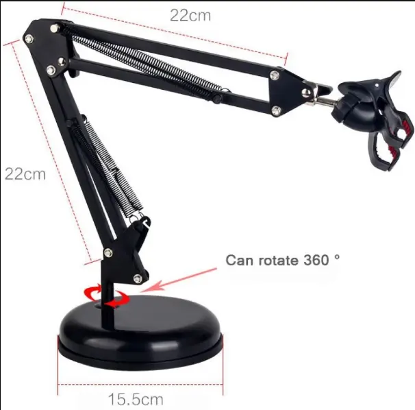 Picture of Universal Multifunctional Bracket of Desktop Video Frame Vocal Stents with Phone Bracket Black