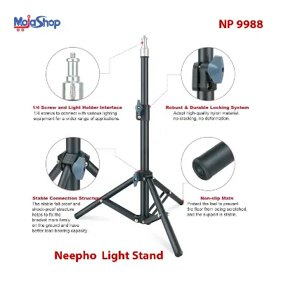 Picture of NeePho 9988 7Fit Heavy Duty Light Stand for Photography Strobe Flash Lighting Black