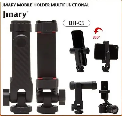 Picture of Jmary BH-05 Multi-Functional Dual Cold Shoe Smartphone Holder Tripods Mount Black