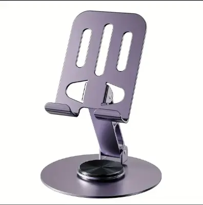 Picture of Multifunctional Foldable Metal Mobile Phone Holder Adjustable Phone Stand Purple