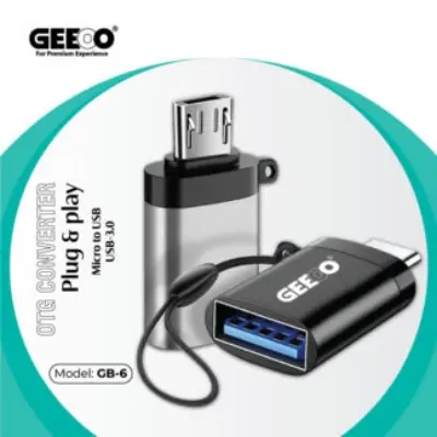Picture of GEEOO OTG Converter Plug & Play GB-6 Micro to USB Black