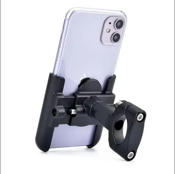 Picture of Metal Bike Mobile Holder For mobile phone bracket motorcycle bicycle takeaway rider Black