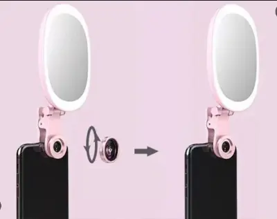 Picture of Beauty LED Flash Light & Lens For Selfie Shutter M-928 (1 Pcs Set) Pink