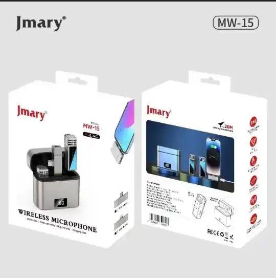 Picture of Jmary MW-15 2.4G Dual Wireless Microphone Type-C Silver