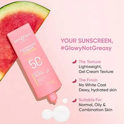 Picture of Dot & Key Watermelon Hyaluronic Cooling Sunscreen SPF 50+++ 80 gm - Pink