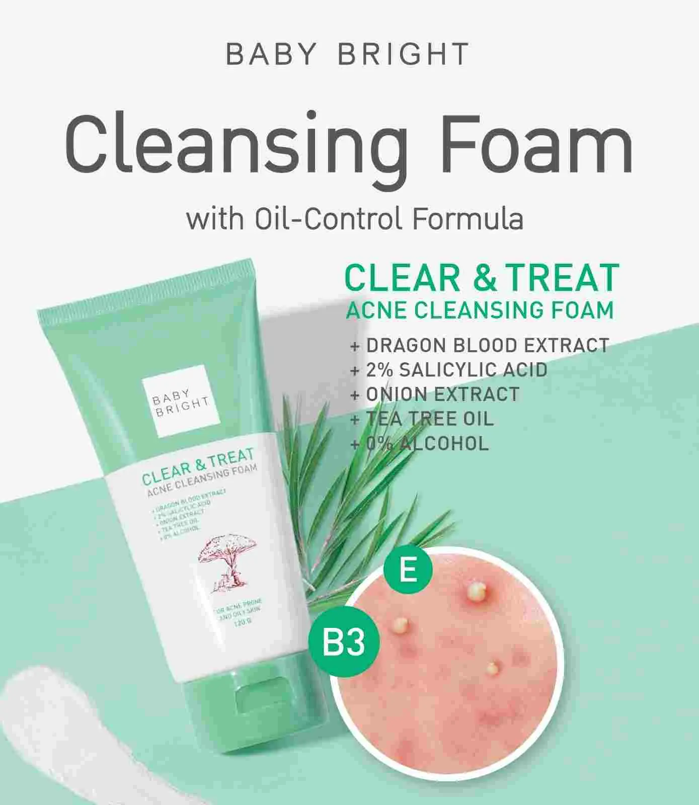 Picture of Baby Bright Anti- Acne Dragon Boold Cleansing Foam 120gm