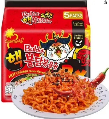 Picture of Buldak Hot Chicken Flavor Ramen (3x Spicy) 140 g x 5 Pack