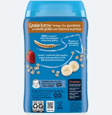 Picture of Gerber Lil Bits Baby's Oatmeal Banana Strawberry Cereal (227g) uk