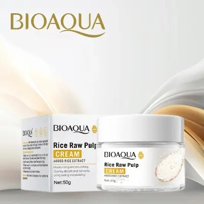 Picture of Bioaqua Rice Raw Pulp Rice Extracted Hydrating & Moisturizing Face Cream- 50g