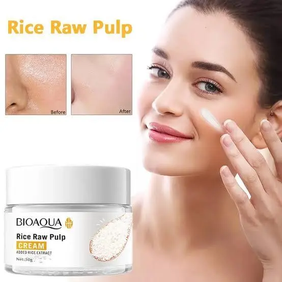 Picture of Bioaqua Rice Raw Pulp Rice Extracted Hydrating & Moisturizing Face Cream- 50g