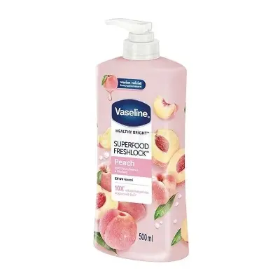 Picture of Vaseline Healthy Bright Superfood Freshlock Peach Body Lotion 500ml - Fruity
