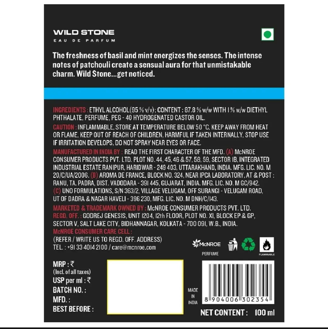 Picture of Wild Stone Ultra Sensual Perfume –50ml - Red