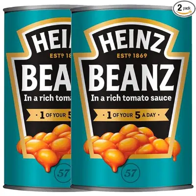 Picture of Heinz Beanz Baked Beans in Rich Tomato Sauce ( Pack of 2), 415g