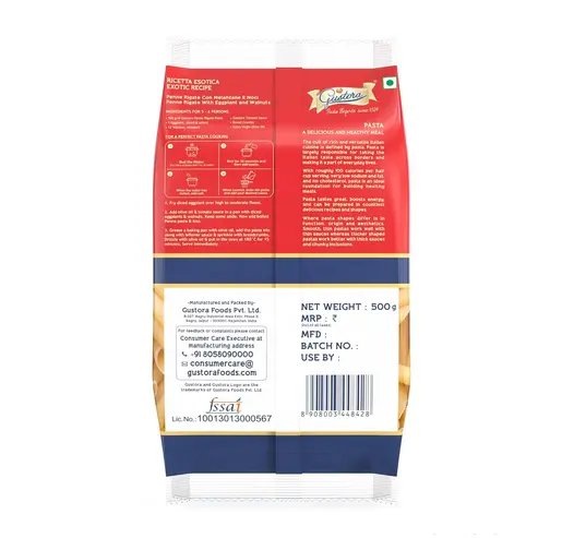 Picture of GUSTORA Penne Rigate Pasta, 500g