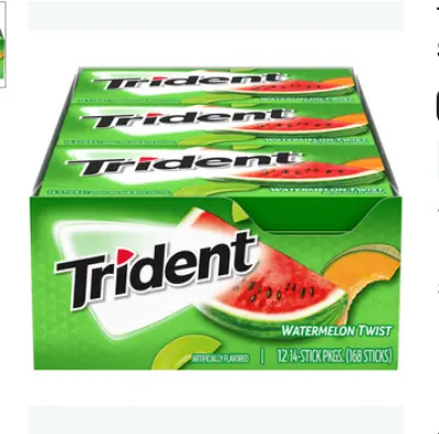 Picture of Trident Water Melon Flavor: Chewing Gum Full Box 12 Pack