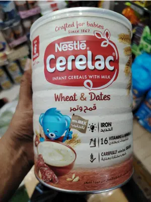 Picture of ( Spain)Cerelac Infant Cereal, Wheat & Dates, Baby Food, Tin, 1kg