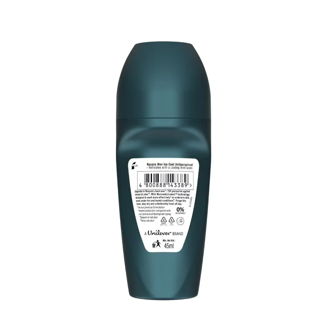 Picture of Rexona Men Motion Activated Ice Cool 72hr 3X Stronger Protection Roll on-45ml