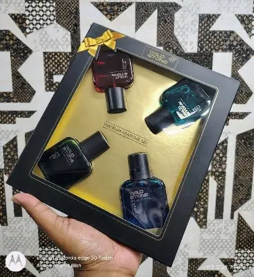 Picture of Wild Stone EDP Gift Set for Men | Edge, Ultra Sensual, Hydra Energy, and Forest Spice Pack of 4