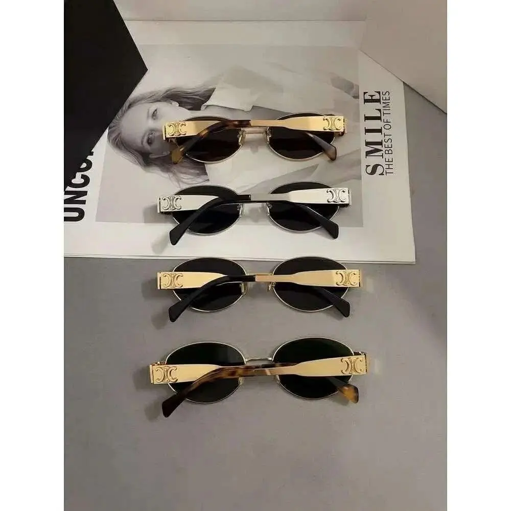 Picture of Luxury Metal Brand Sunglasses for Men and Women Unisex Designer Fashion Sun Glasses Oval Unisex Stylish Eyewear Shades