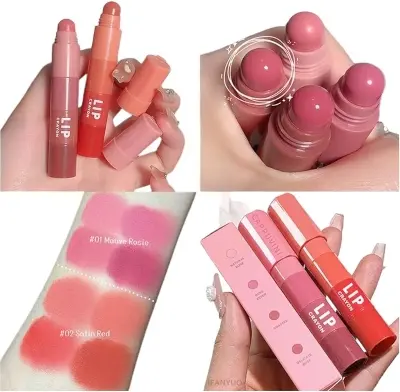 Picture of Cappuvini 4 In 1 Waterproof Long Lasting Non-stick Cup Lip Gloss Matte Velvet Lipstick Pen Crayon Lipstick Fashion Red Lip Tint Makeup Cosmetic